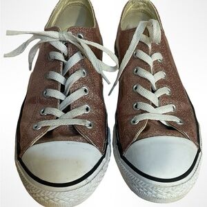 Converse All Star low top metallic Rose Gold women size 5